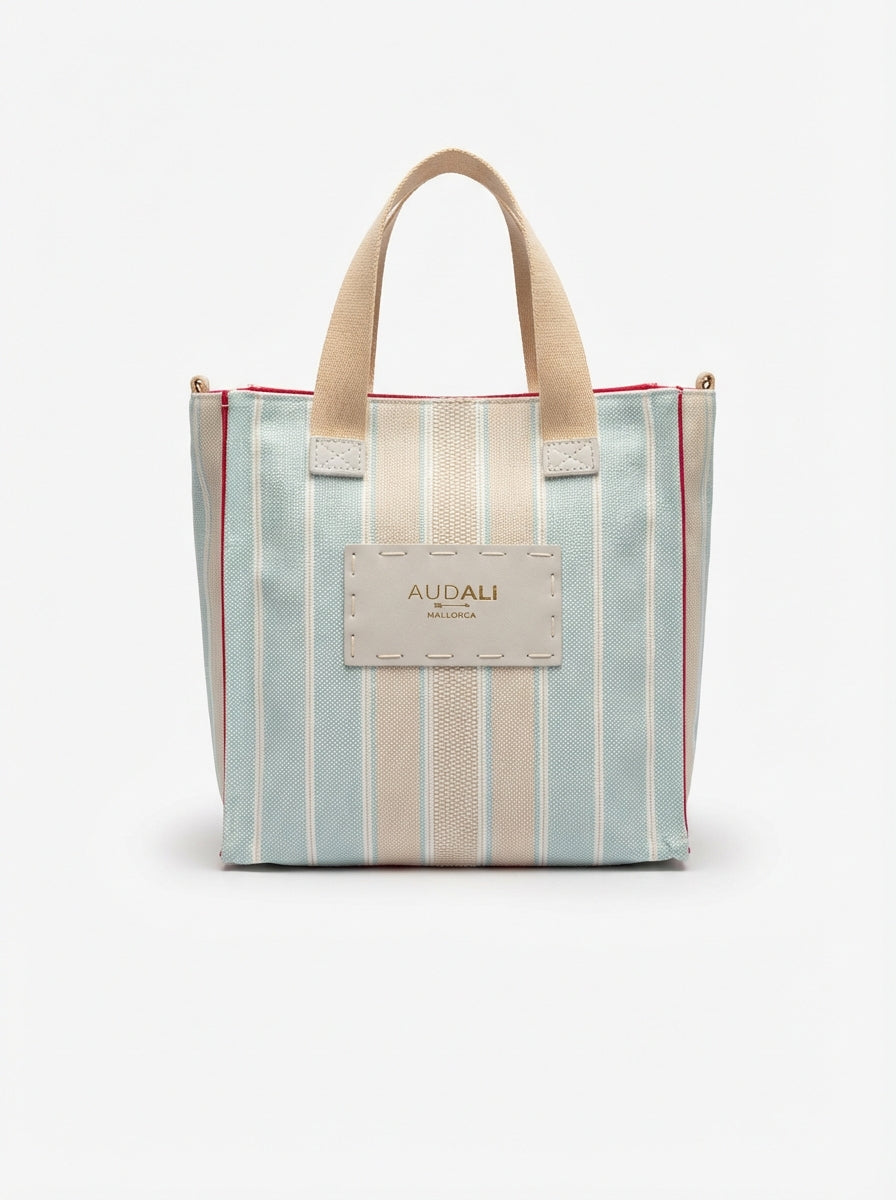 Bolso Tote Bag Mediano Tela Plots - Audali