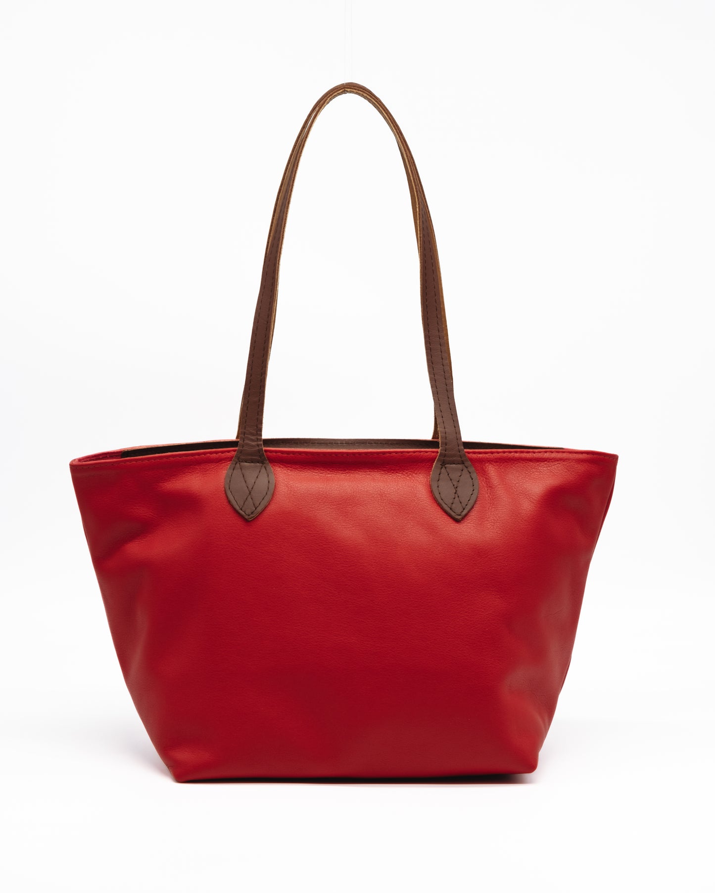 bolso de piel rojo mujer