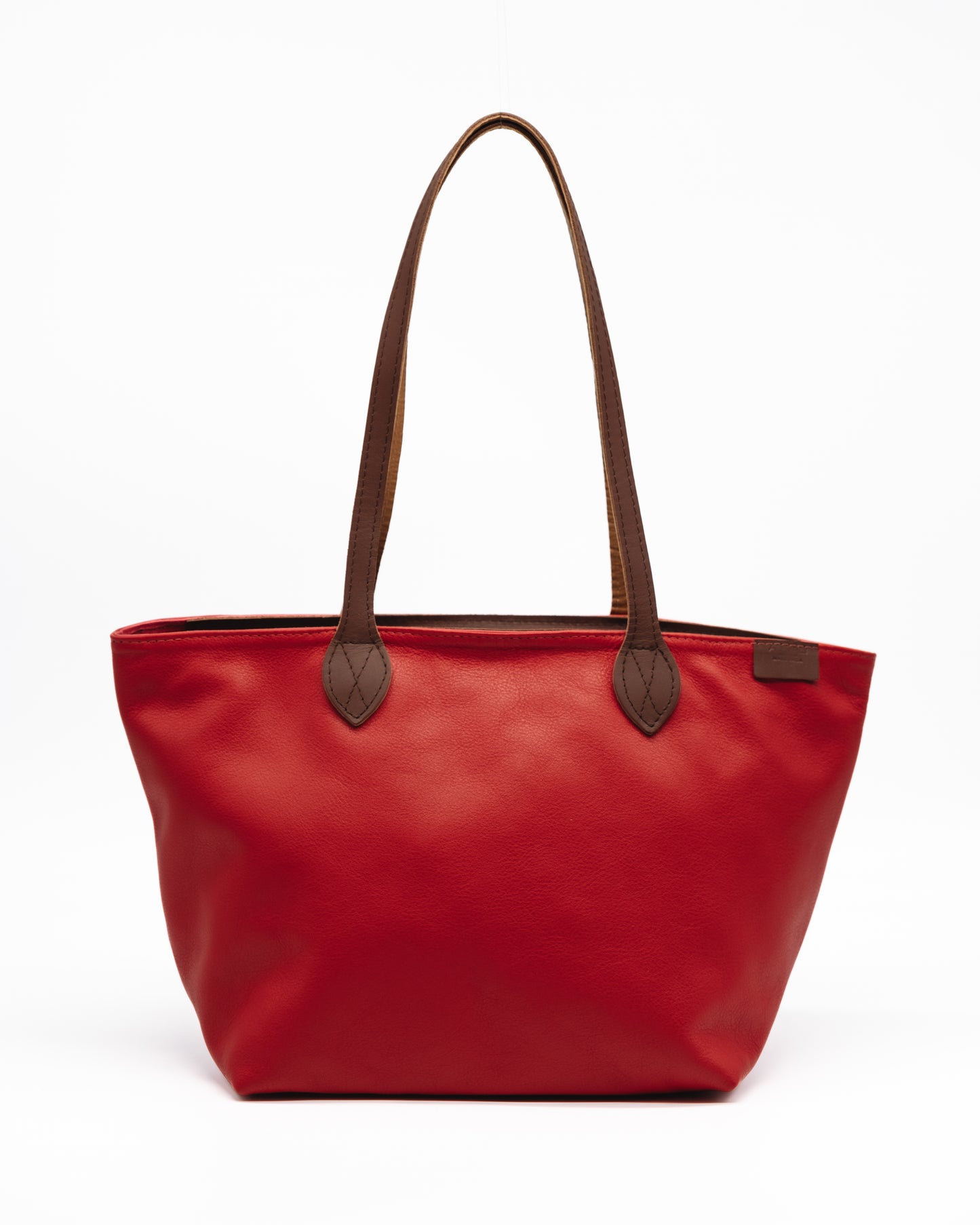 bolso de piel rojo
