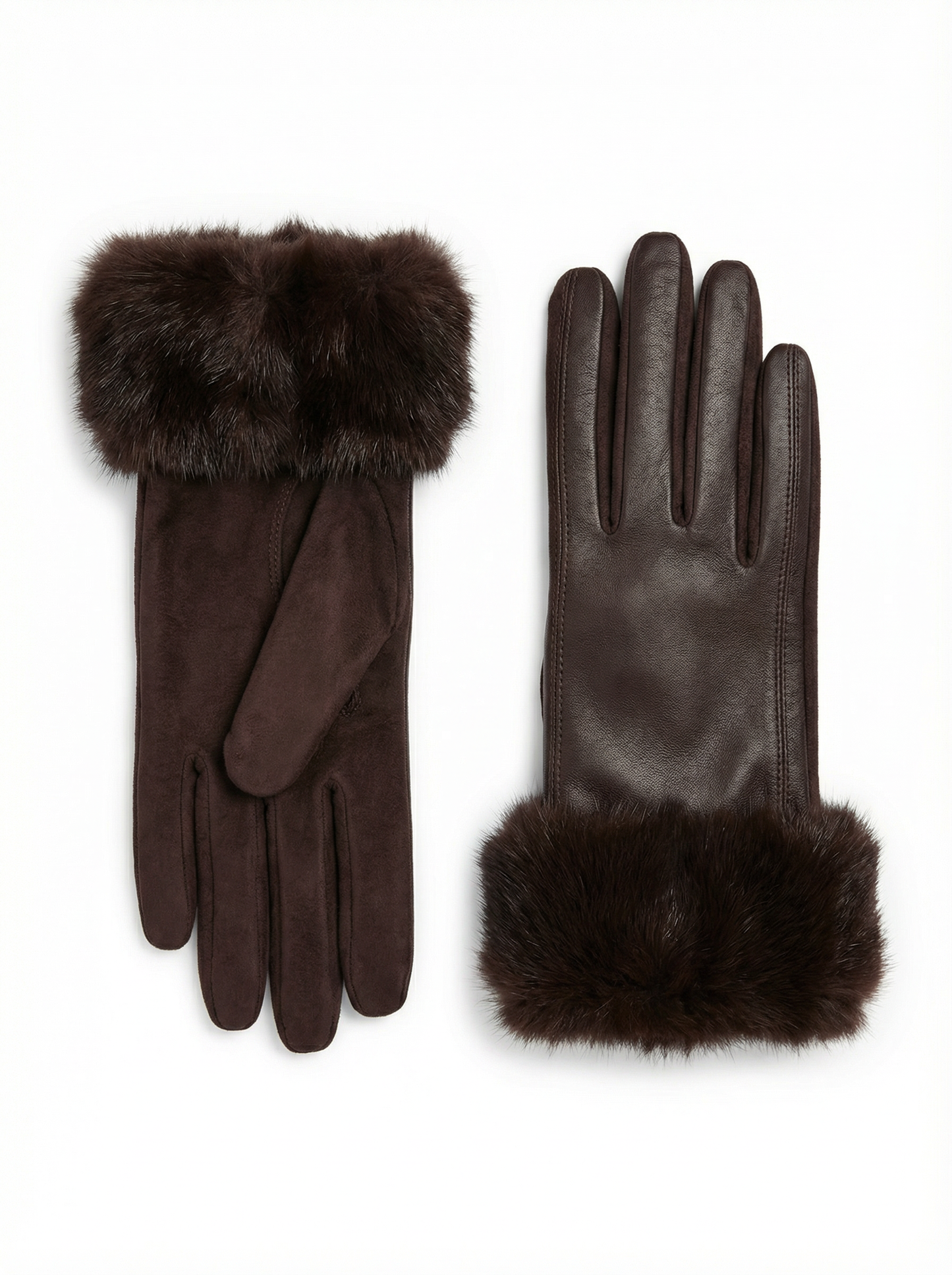 Guantes de Piel con Pelo