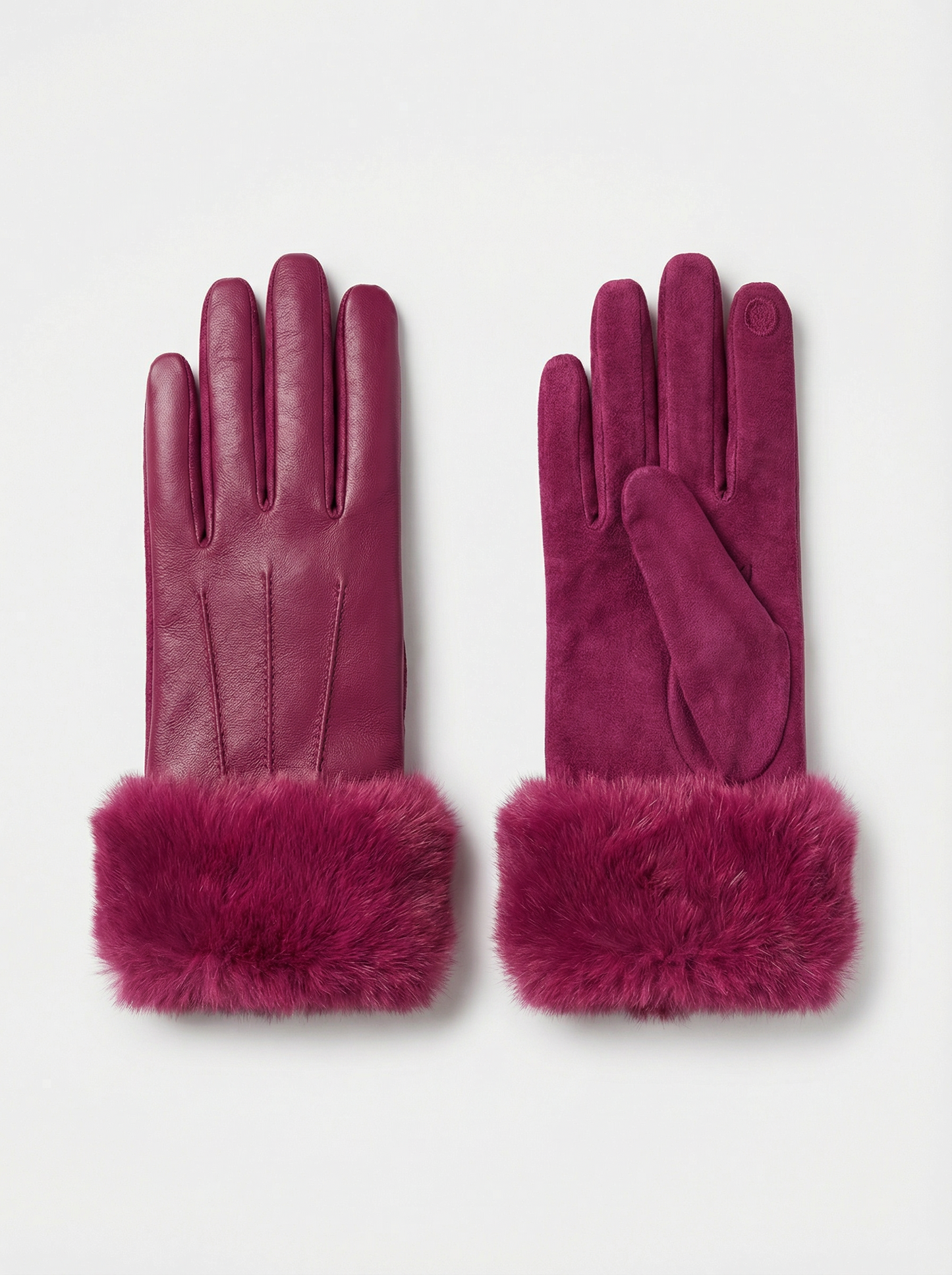 Guantes de Piel con Pelo
