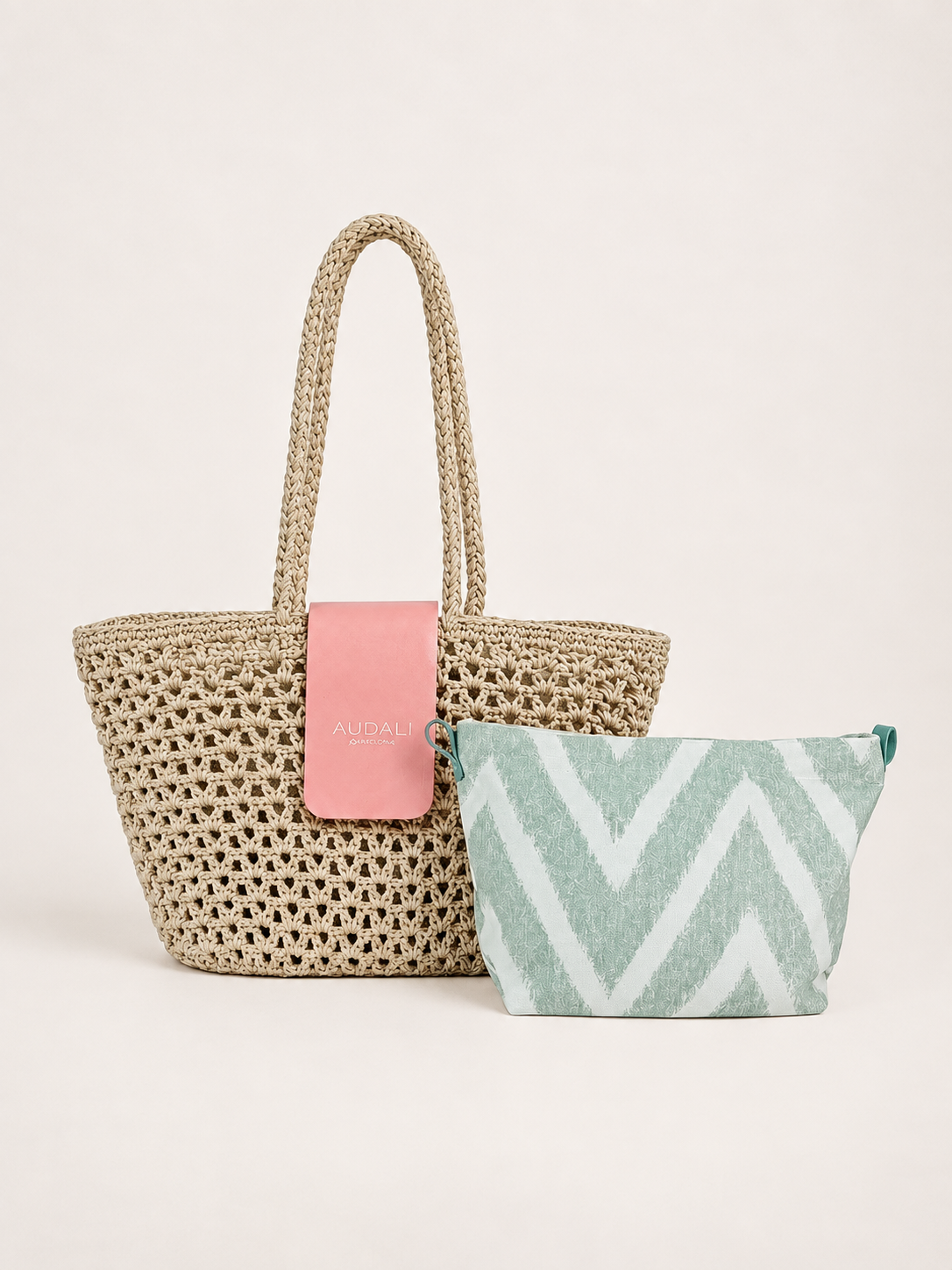 Bolso cesta de croché con solapa tauphé - Audali