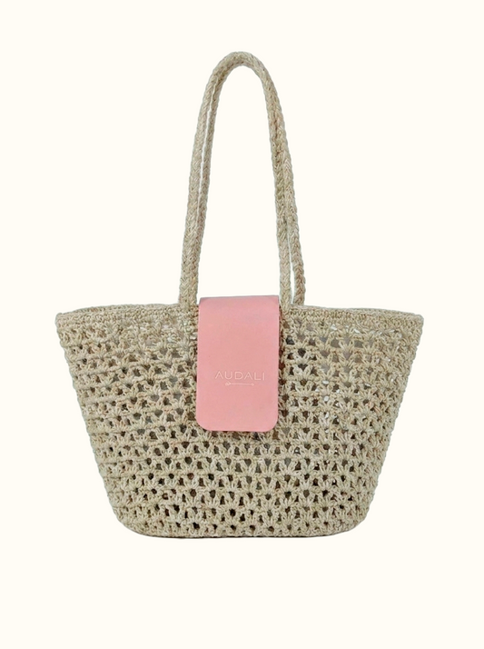 Bolso cesta de croché con solapa tauphé - Audali
