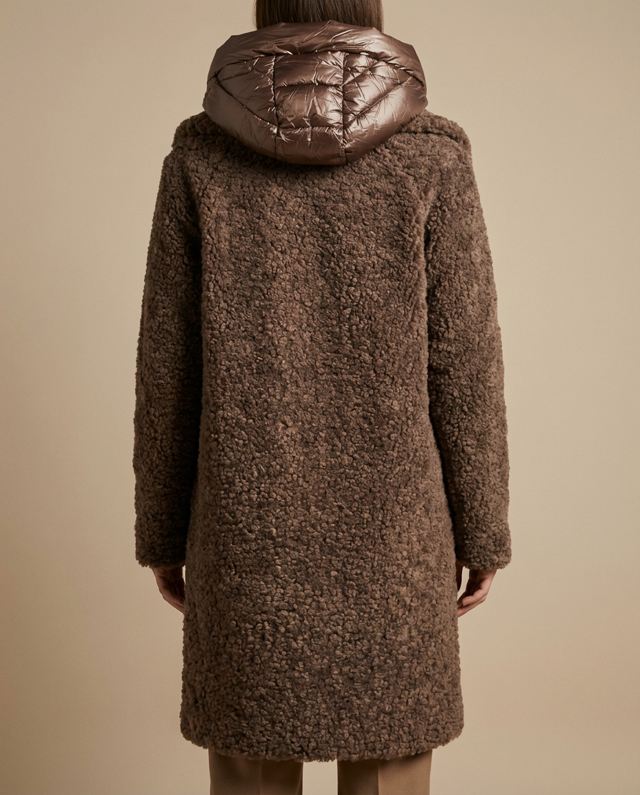 Abrigo de Borrego Con Capucha