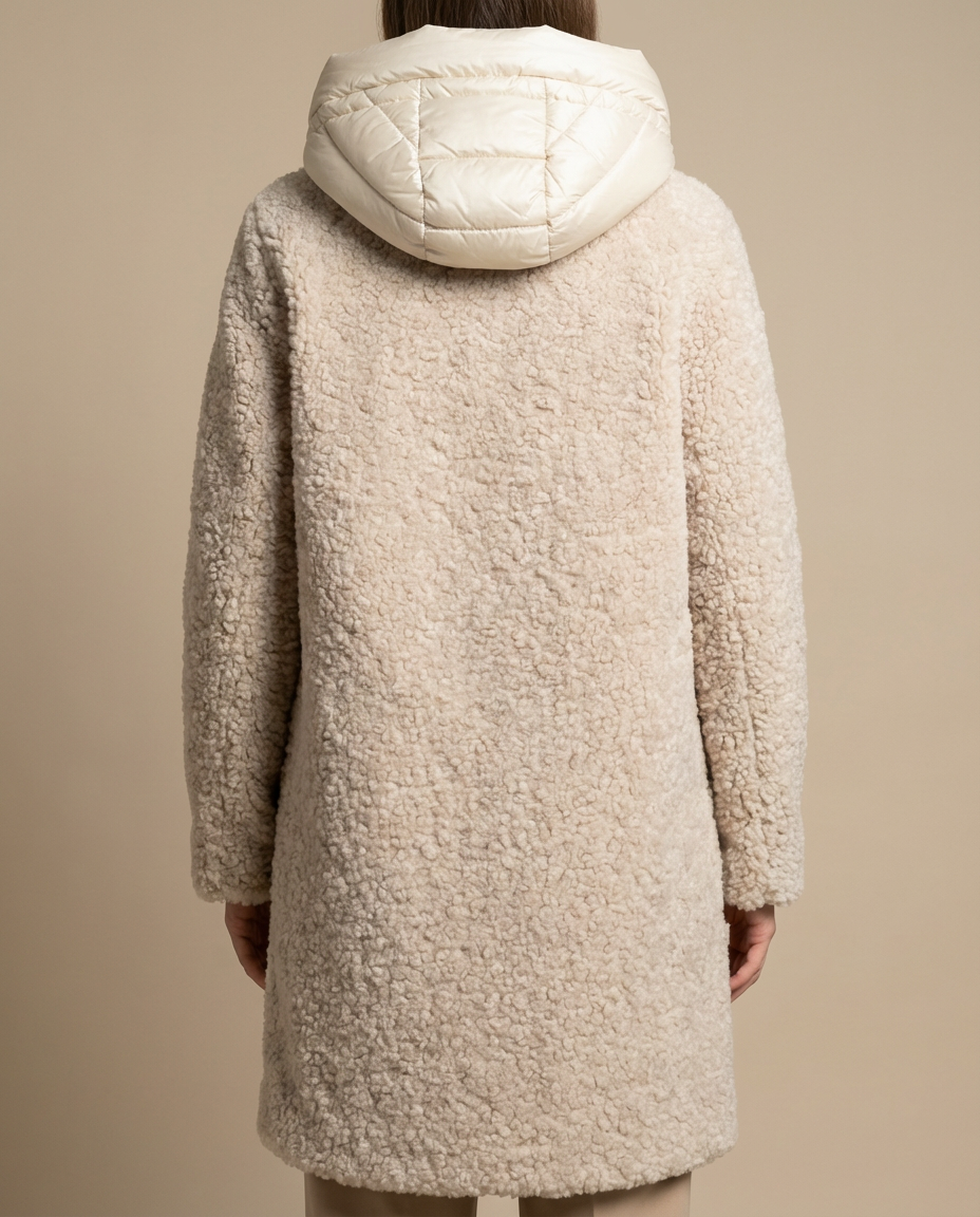 Abrigo de Borrego Con Capucha