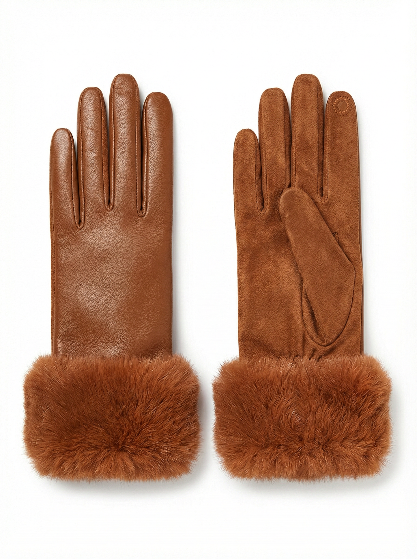 Guantes de Piel con Pelo