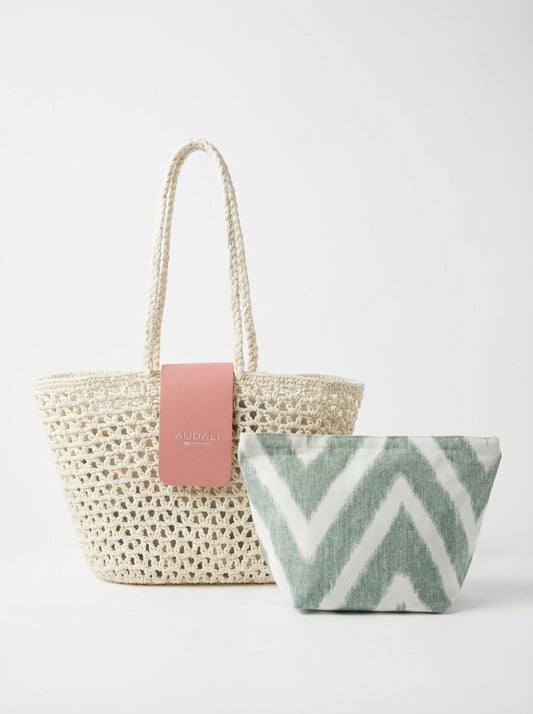 Bolso cesta de croché con neceser - Audali