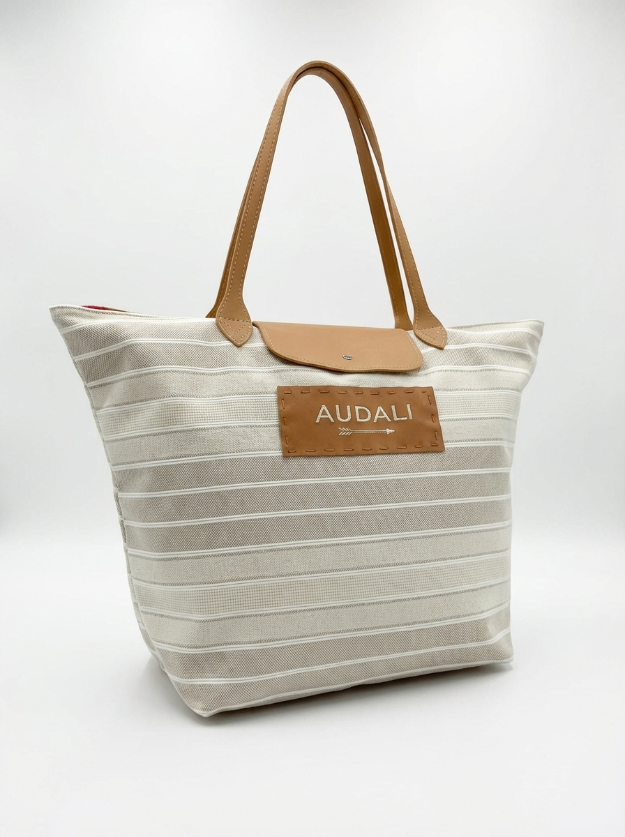 Bolso Plegable Mediano Tela Plots - Audali