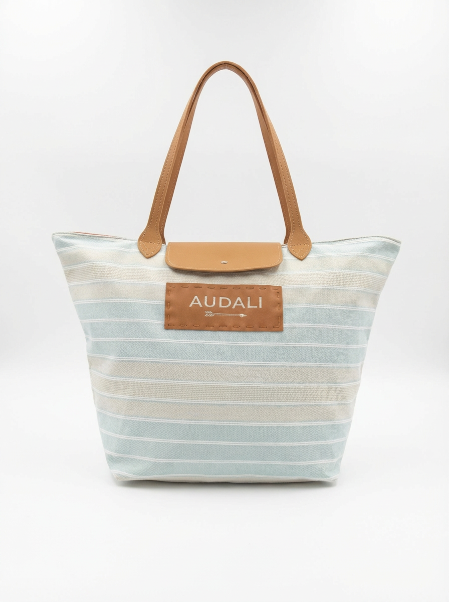 Bolso Plegable Mediano Tela Plots - Audali