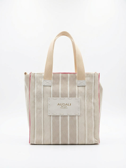 Bolso Tote Bag Mediano Tela Plots - Audali