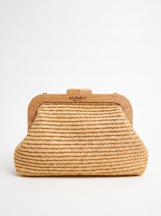 Bolso de Mano Rafia Natural
