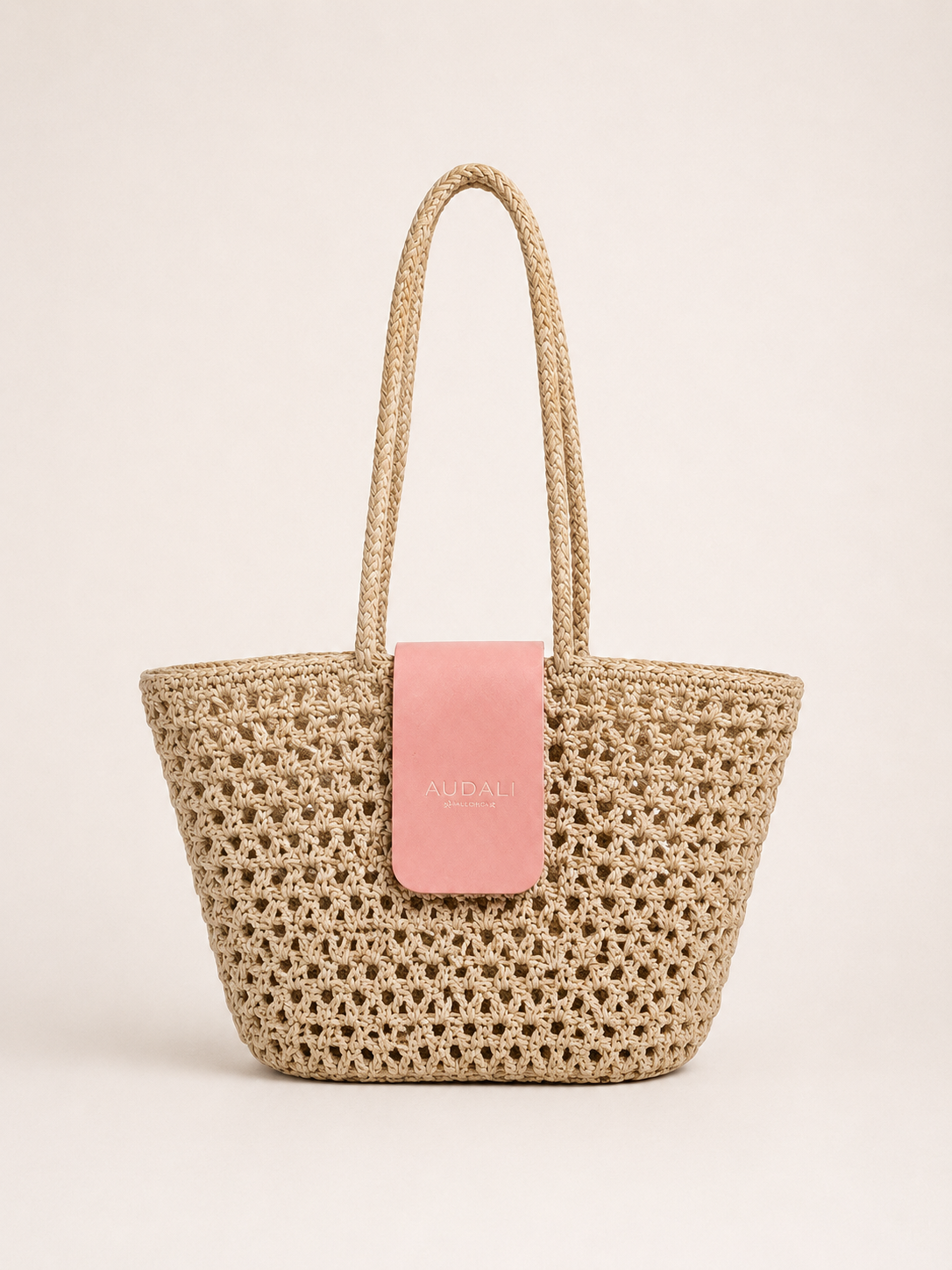 Bolso cesta de croché con solapa tauphé - Audali